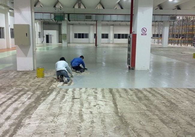 Silica Fume used in floor construction site