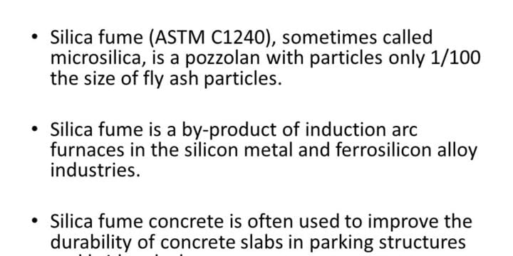 ASTM C1240 Silica Fume in Cementitious Mixtures
