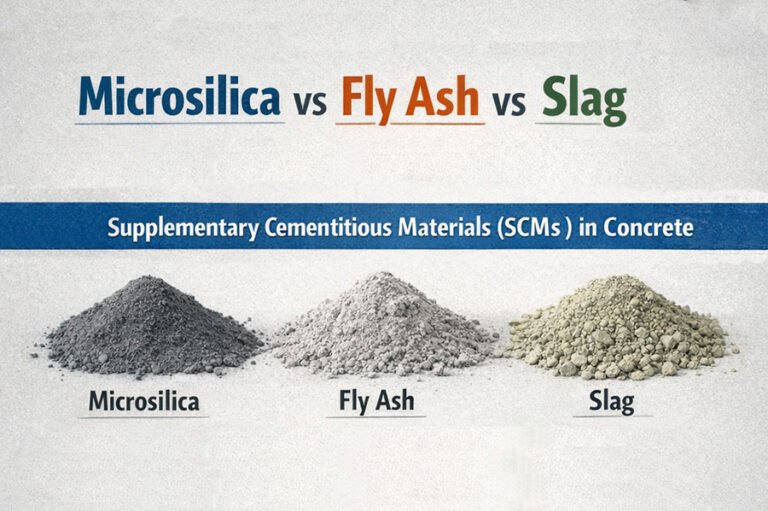 Microsilica vs Fly Ash vs Slag: A Complete Comparison Guide to Three SCMs